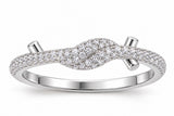 White Rope tie Ring