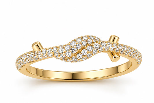 Yellow Rope Tie Ring