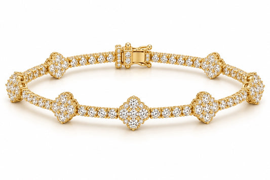 Yellow Flower Tennis Bracelet