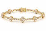 Yellow Flower Tennis Bracelet
