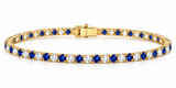 Yellow Half Sapphire Tennis Bracelet