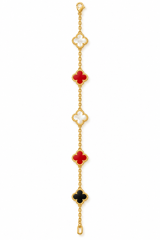 Yellow Multicolor Clover Bracelet