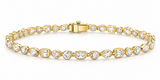 Yellow Multishape Bezel Tennis Bracelet