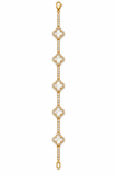 Yellow Mother of Pearl Clover Tennis Bracelet