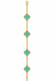 Yellow Turquoise Clover Bracelet
