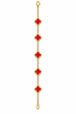 Yelllow Red Clover Tennis Bracelet