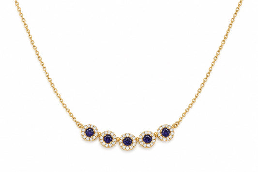 Yellow Sapphire Bar Necklace