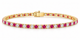 Yellow Half Ruby Tennis Bracelet