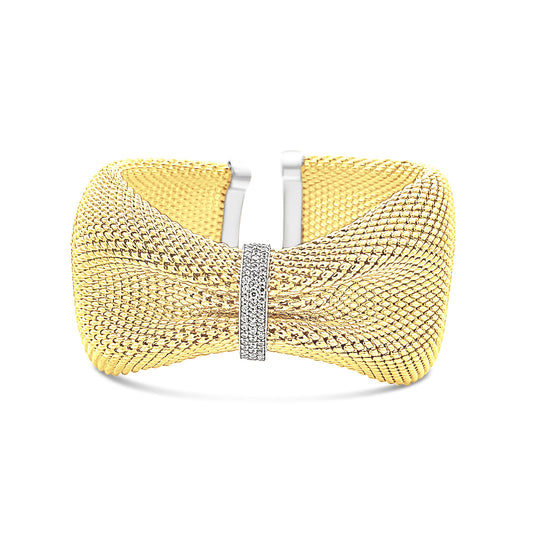 Italian vermeil mesh bow bangle