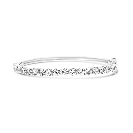 Sterling silver classic cz diamond bangle