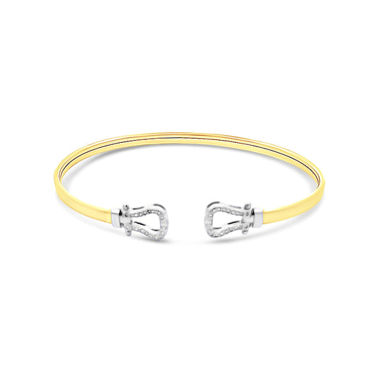 Italian vermeil open buckle bangle