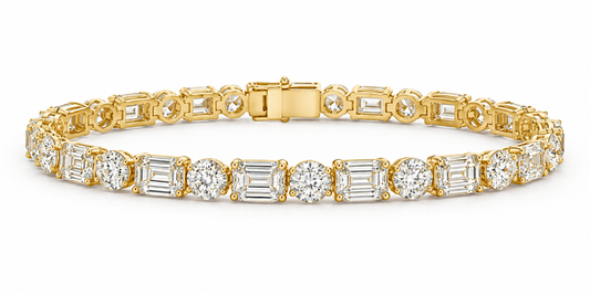 Yellow Multishape Tennis Bracelet