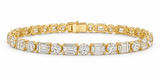 Yellow Multishape Tennis Bracelet