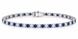 White Half Sapphire Tennis Bracelet