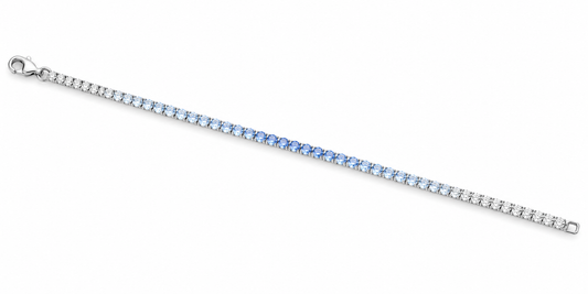 White Ombre Light Blue Tennis Braclet