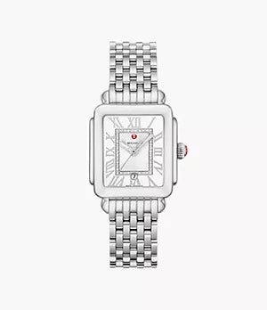 Michele Deco Madison Mid Stainless Steel Diamond Dial Watch