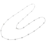 Sterling silver diamond by the yard tennis necklace