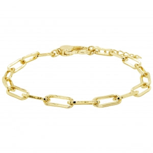 Sterling silver gold plated paperclip bracelet