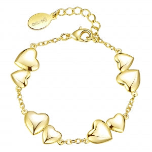 Kids shiny double heart bracelet