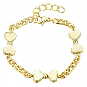 Kids chain bracelet with gold shiny bows