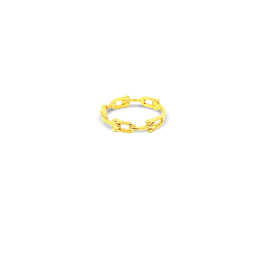 Sterling silver gold tiffany link ring