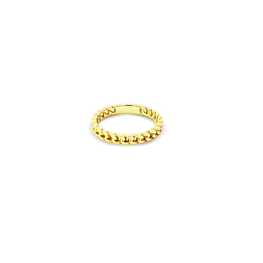 Sterling silver gold chain link ring