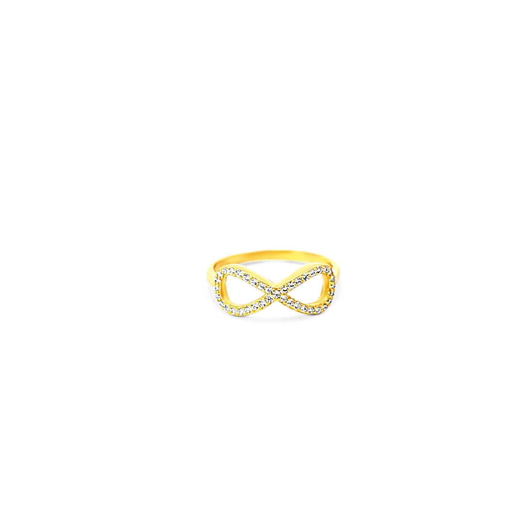 Cj Rings Infinity Sterling silver infinity ring with cz diamond – The Vault