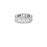 Sterling silver emerald cut cz diamond eternity band