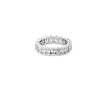 Sterling silver smaller oval cut cz diamond eternity band