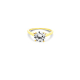 Sterling silver solitaire cz diamond ring